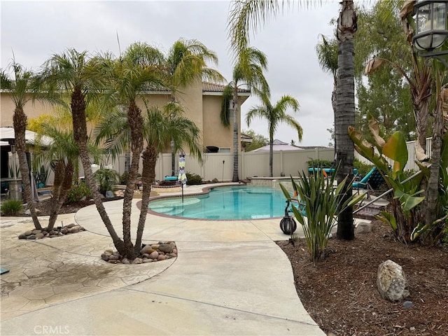 23 Ponte Sonata, Lake Elsinore, CA 92532 - view of swimming pool with a fenced backyard and a patio