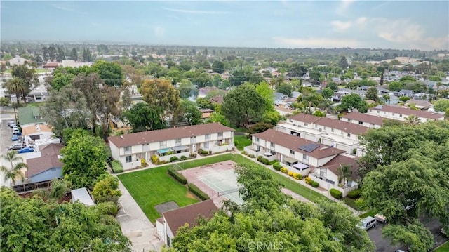 aerial perspective of suburban area
