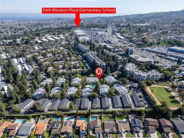 aerial overview of property's location