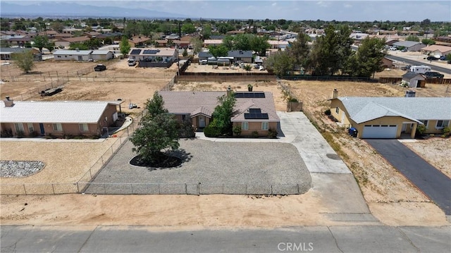 aerial view of residential area