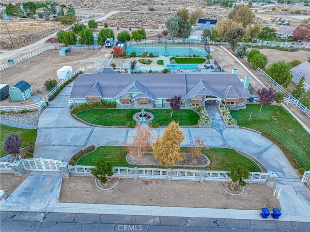 view from above of property