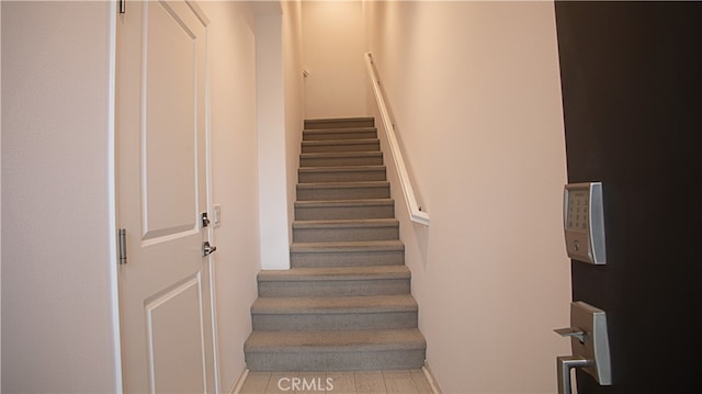 view of stairway