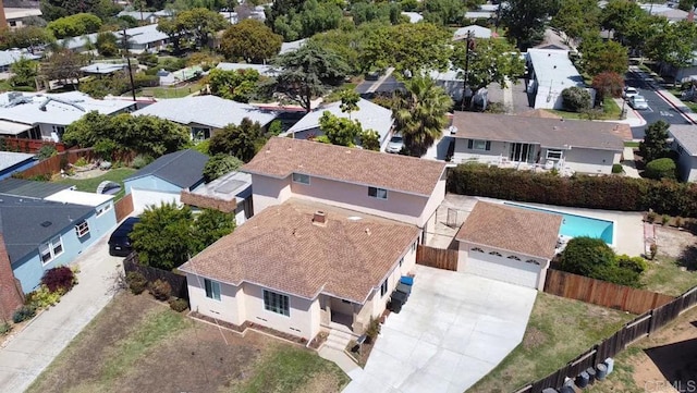 aerial perspective of suburban area
