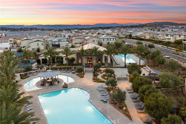 32182 Penstemon Way, Temecula, CA 92591 - community pool with a residential view, a mountain view, and a gazebo