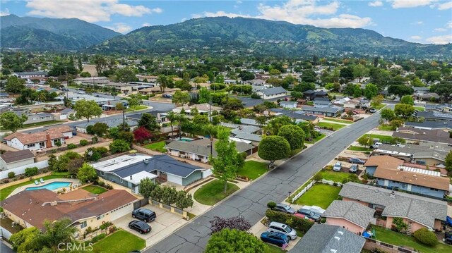 1005 E Woodland Ln, Glendora, CA 91741 - aerial view of residential area featuring a mountainous background