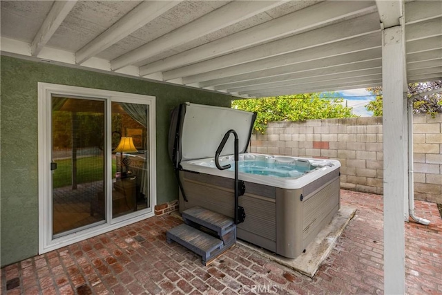 1005 E Woodland Ln, Glendora, CA 91741 - view of patio with a hot tub