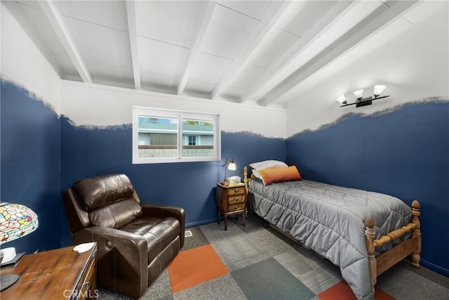 1005 E Woodland Ln, Glendora, CA 91741 - bedroom featuring carpet floors, beam ceiling, and baseboards
