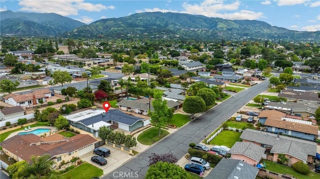 1005 E Woodland Ln, Glendora, CA 91741 - aerial view of residential area featuring mountains
