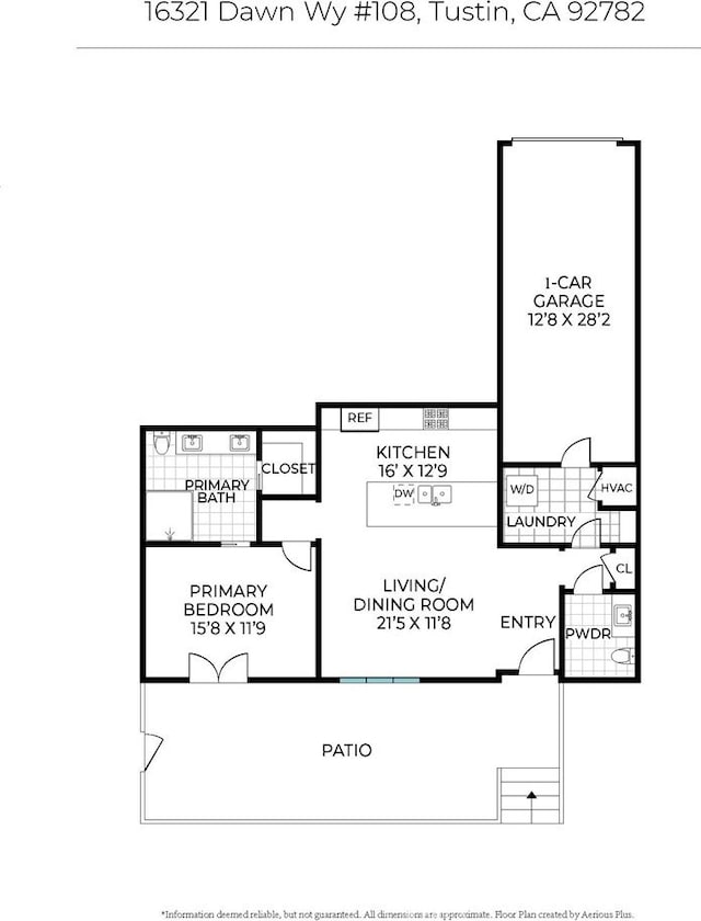 16321 Dawn Way Unit 108, Tustin, CA 92782 - home floor plan