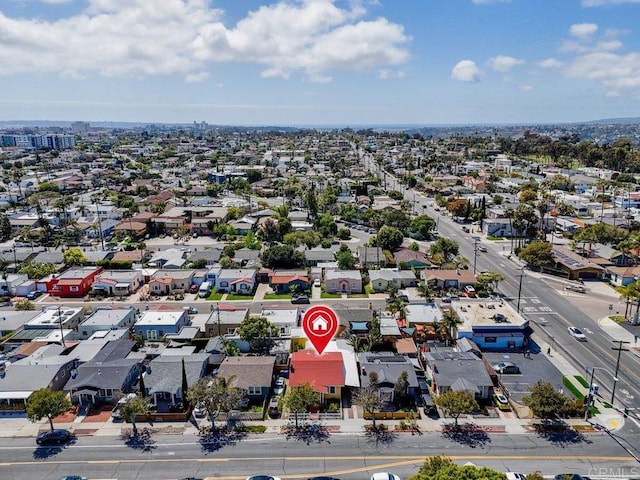 aerial view of residential area