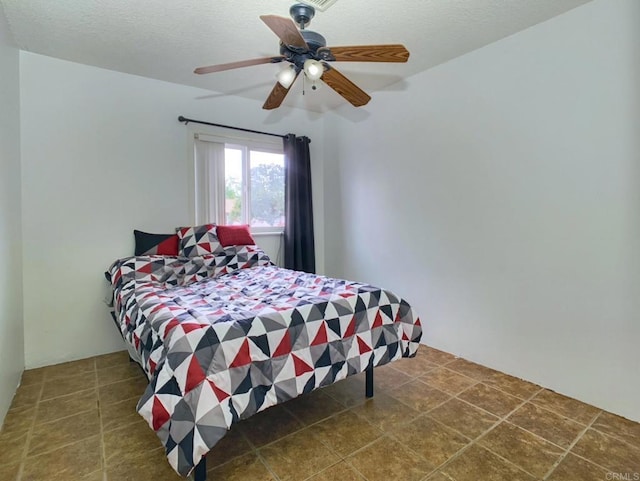 9884 Settle Rd, Santee, CA 92071 - bedroom with a ceiling fan and a textured ceiling