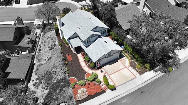 aerial perspective of suburban area