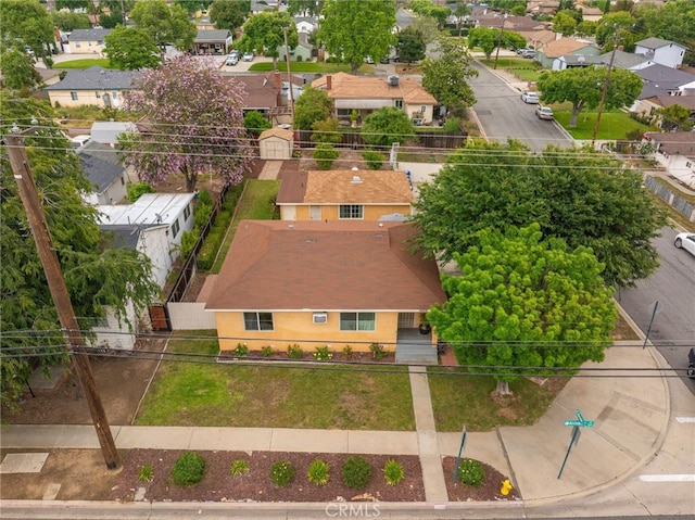 aerial perspective of suburban area