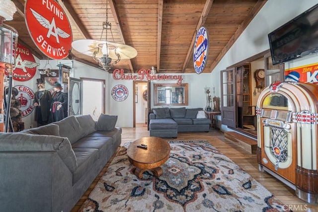 3717 W 182nd St, Torrance, CA 90504 - living room featuring a wood ceiling with exposed beams and wood finished floors