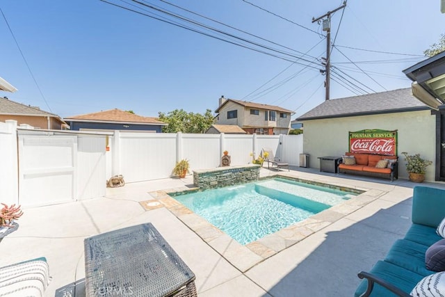 3717 W 182nd St, Torrance, CA 90504 - view of pool featuring a patio area and a fenced backyard