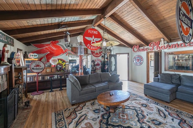3717 W 182nd St, Torrance, CA 90504 - living area featuring wood-type flooring and wooden ceiling