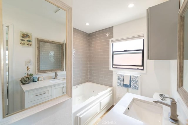 3717 W 182nd St, Torrance, CA 90504 - full bathroom featuring vanity and recessed lighting
