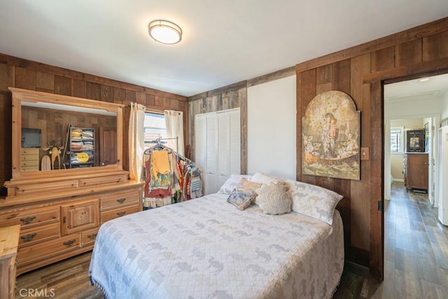 3717 W 182nd St, Torrance, CA 90504 - bedroom featuring wood walls and wood finished floors