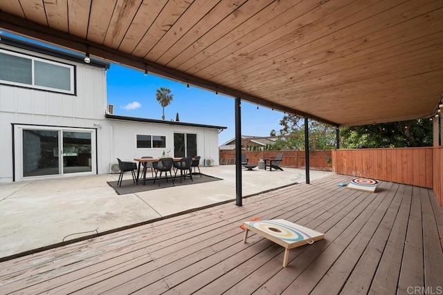 5426 Dwight St, San Diego, CA 92105 - wooden terrace featuring outdoor dining space and a patio