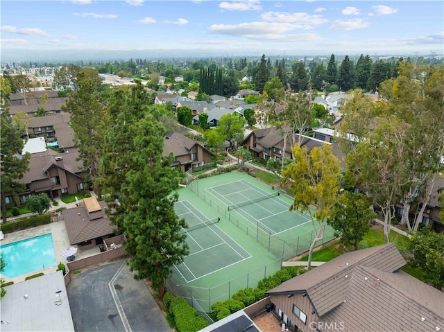 9735 Reseda Blvd Unit 56, Northridge, CA 91324 - aerial perspective of suburban area with a pool area
