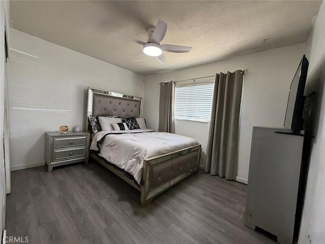 9617 Greenwood Ave, Montclair, CA 91763 - bedroom featuring wood finished floors, baseboards, and ceiling fan