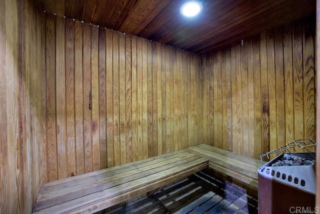 15048 Avenida Venusto Unit 255, San Diego, CA 92128 - sauna with wooden walls and wood ceiling