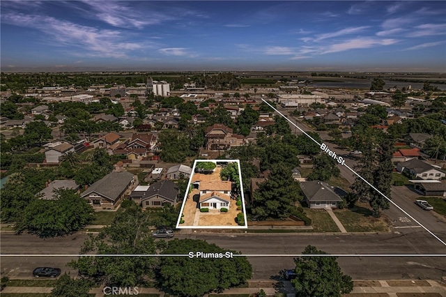 440 S Plumas St, Willows, CA 95988 - aerial perspective of suburban area featuring property parcel outlined