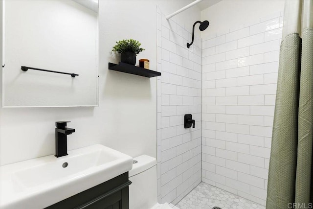 2150 Pepper Tree Pl, Escondido, CA 92026 - full bathroom with a stall shower, vanity, and toilet