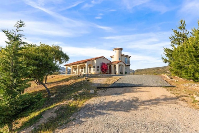 2389 Eric Rd, Fallbrook, CA 92028 - mediterranean / spanish home featuring driveway and stucco siding