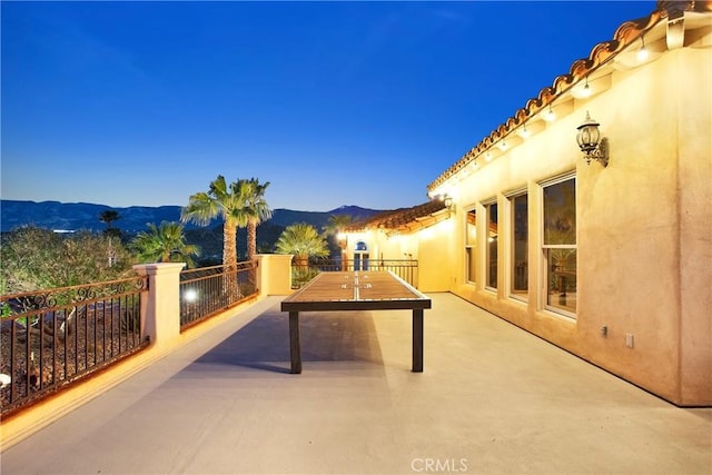 31024 Rabbit Springs Rd, Lucerne Valley, CA 92356 - view of patio with a mountain view and a balcony