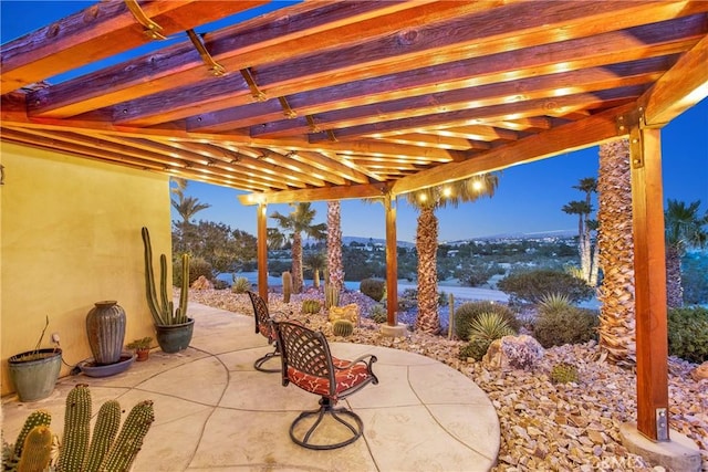 31024 Rabbit Springs Rd, Lucerne Valley, CA 92356 - view of patio / terrace featuring a pergola