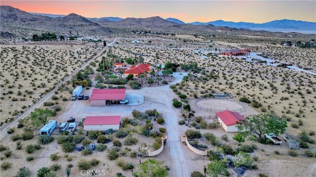 31024 Rabbit Springs Rd, Lucerne Valley, CA 92356 - aerial view of sparsely populated area with a desert landscape and a mountain backdrop
