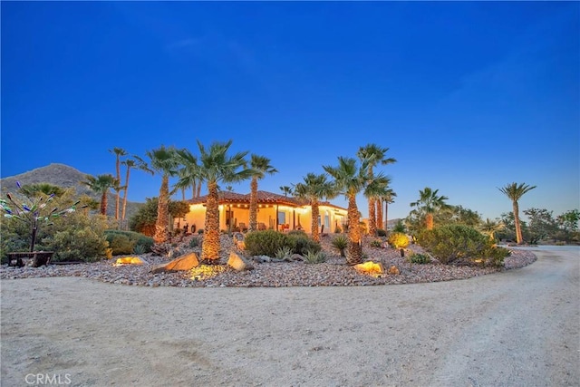 31024 Rabbit Springs Rd, Lucerne Valley, CA 92356 - view of front of home with a tiled roof
