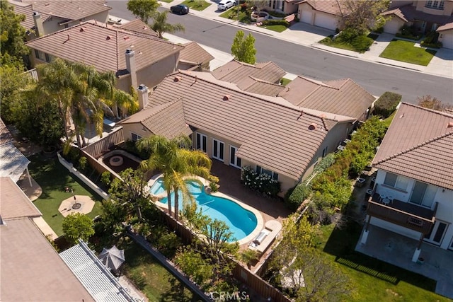 43922 Carentan Dr, Temecula, CA 92592 - aerial perspective of suburban area with a pool area
