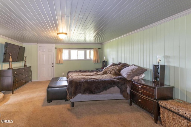 14480 Docker Hill Rd, Comptche, CA 95427 - carpeted bedroom featuring ornamental molding