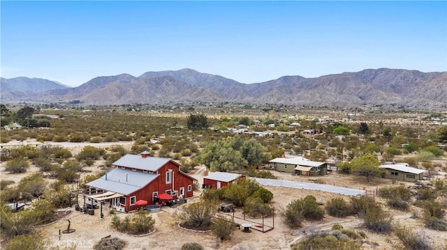 51609 Oregon Trl, Morongo Valley, CA 92256 - view from above of property featuring mountains and a desert landscape
