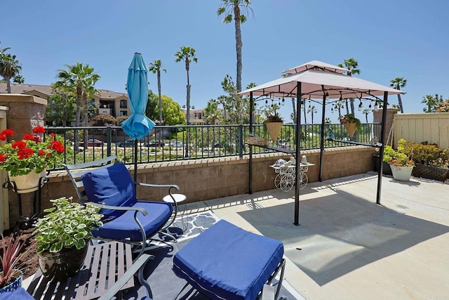 1825 Via Capri St, Chula Vista, CA 91913 - view of patio / terrace with a gazebo and fence