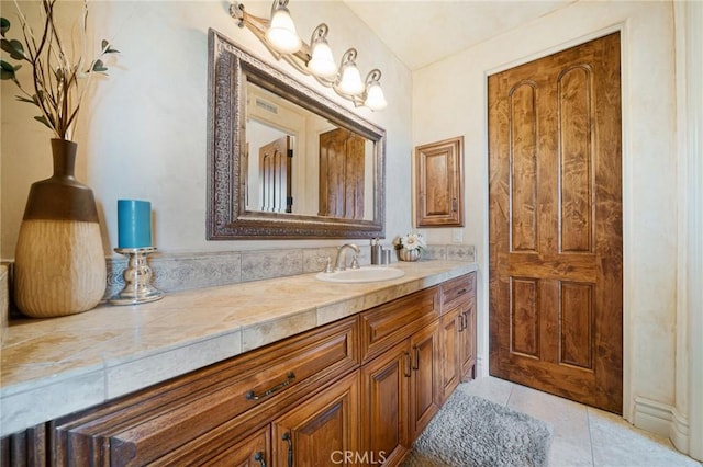 7811 Camino De Arriba, Rancho Santa Fe, CA 92067 - bathroom featuring vanity and tile patterned floors