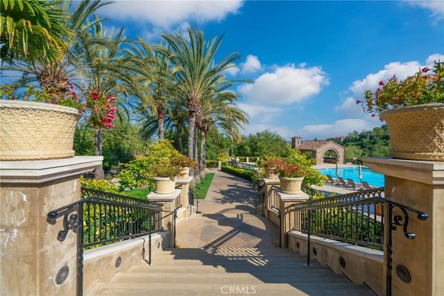 7811 Camino De Arriba, Rancho Santa Fe, CA 92067 - view of home's community with a swimming pool