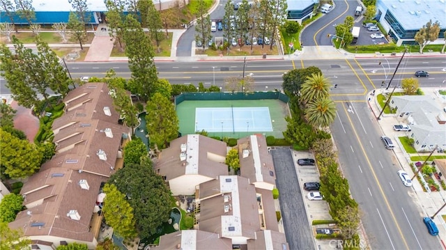 aerial view of residential area