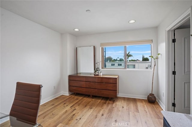 14702 Magnolia Blvd Unit 104, Sherman Oaks, CA 91403 - bedroom featuring light wood-type flooring, recessed lighting, and baseboards