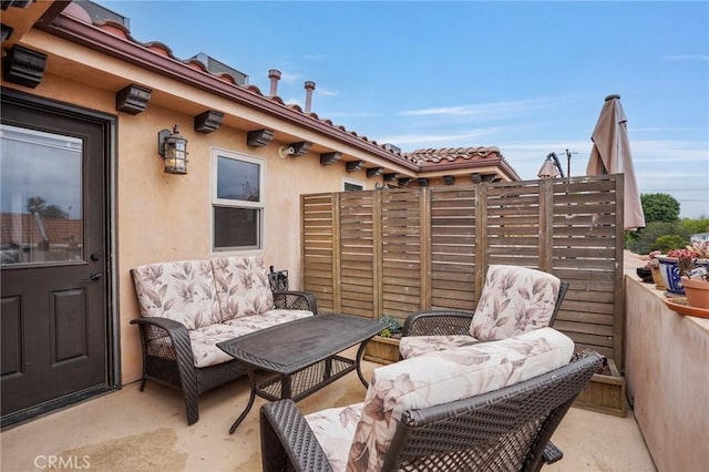 14702 Magnolia Blvd Unit 104, Sherman Oaks, CA 91403 - view of patio / terrace with fence and an outdoor hangout area