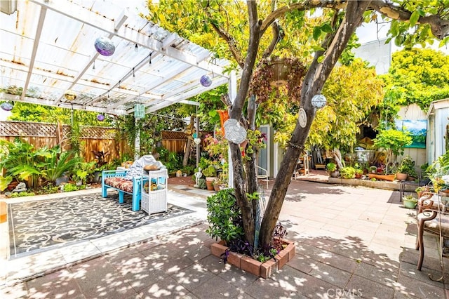 171 Brook St, San Luis Obispo, CA 93401 - fenced backyard with a pergola and a patio