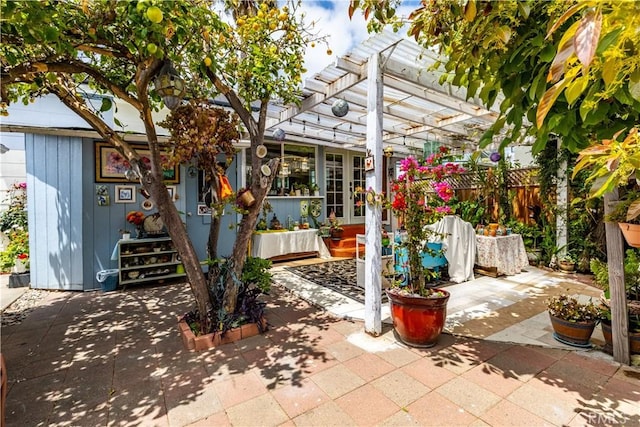 171 Brook St, San Luis Obispo, CA 93401 - view of patio / terrace with a pergola