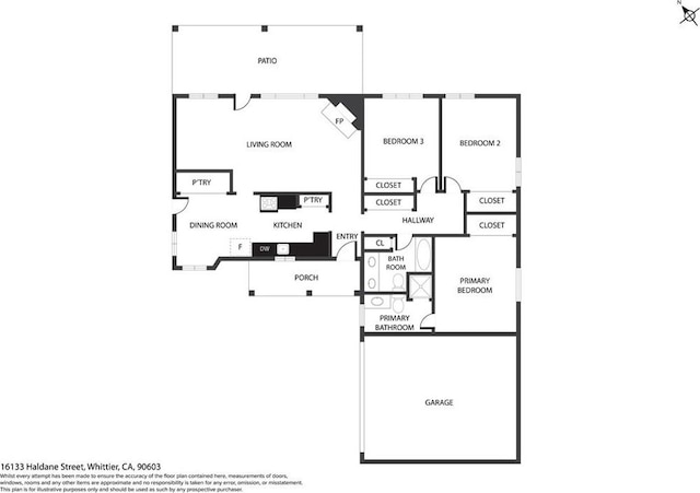 16133 Haldane St, Whittier, CA 90603 - home floor plan