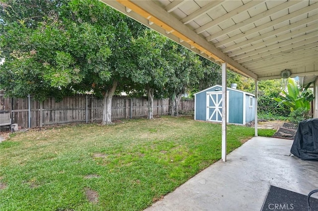 16133 Haldane St, Whittier, CA 90603 - view of yard featuring a patio, a shed, and an outdoor structure