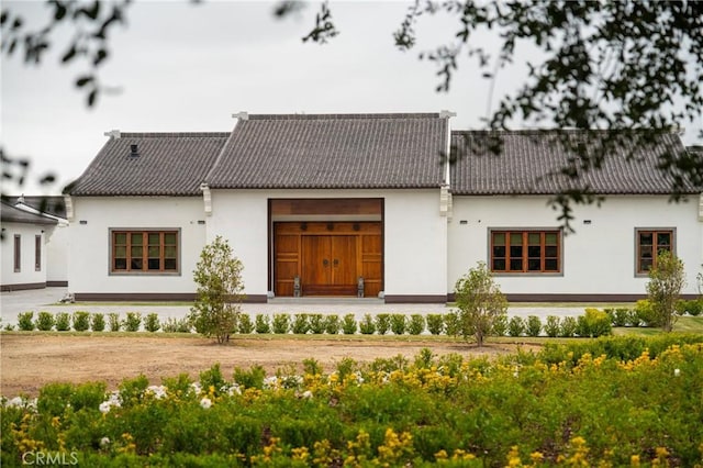 11 Deodar Ln, Bradbury, CA 91008 - rear view of property featuring a tiled roof and stucco siding