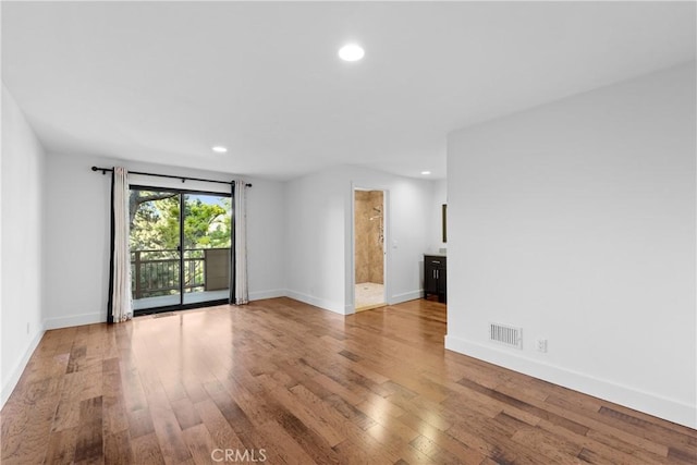 4117 Vanetta Pl, Studio City, CA 91604 - spare room with recessed lighting, wood finished floors, and baseboards