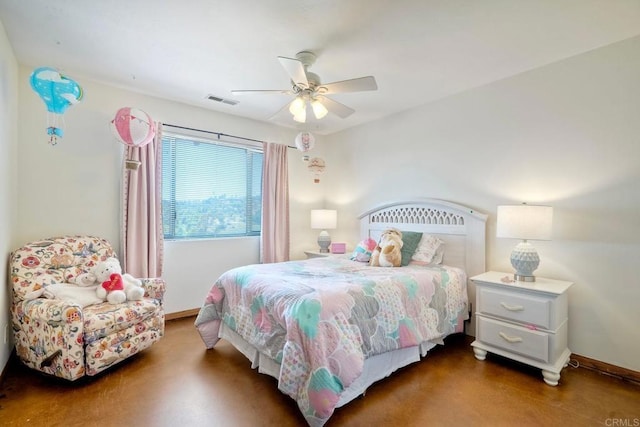 3149 Old Post Rd, Fallbrook, CA 92028 - bedroom with ceiling fan and baseboards