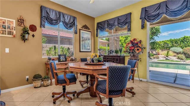 74078 W Petunia Pl, Palm Desert, CA 92211 - dining space with baseboards and tile patterned flooring